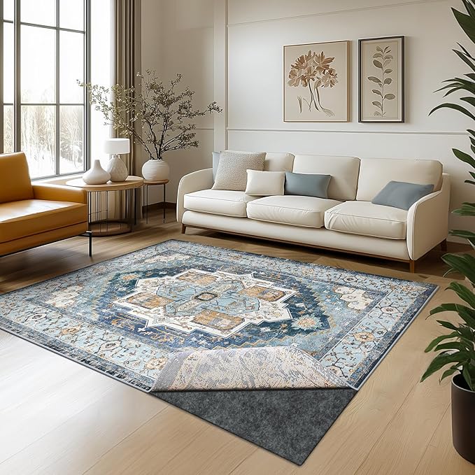 Waterproof Rug Pad, 2x3 ft Area Rug Non-Slip Carpet Pad, Non-Slip Rug Pads for All Floors and Finishes, Felt Pad for Hardwood Floors, Keeps Carpets in Place Soft and Safe