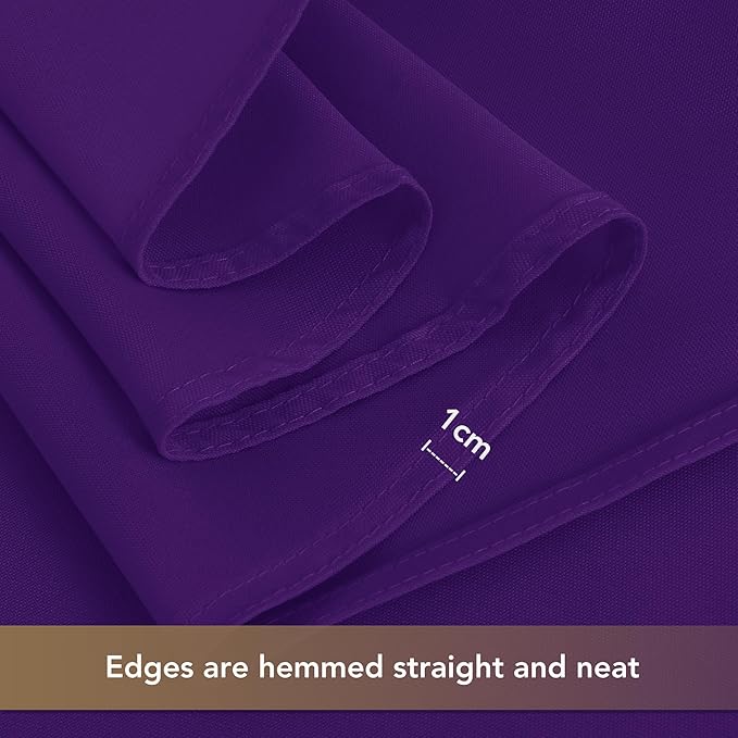 sancua Purple Tablecloths for 6 Foot Rectangle Tables, 8 Pack - Washable Polyester Fabric Table Cloth for Halloween Party, Wedding Birthday, Banquet Reception, 54x108 Inch