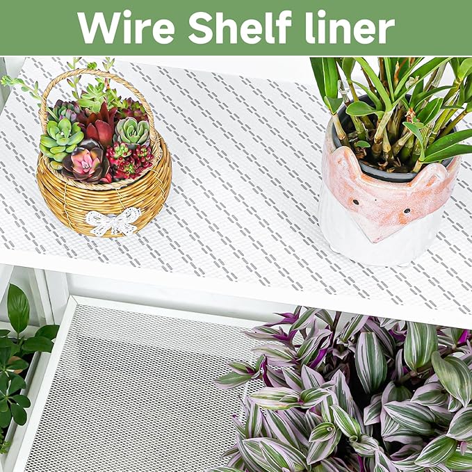 Shelf Liners 11 inch x 20 ft Shelf Liners for Kitchen cabinets nonstick Shelf Lining Drawer Mats EVA Protector for Cupboard (White Diagonal Stripes,11 inch x 20 ft)