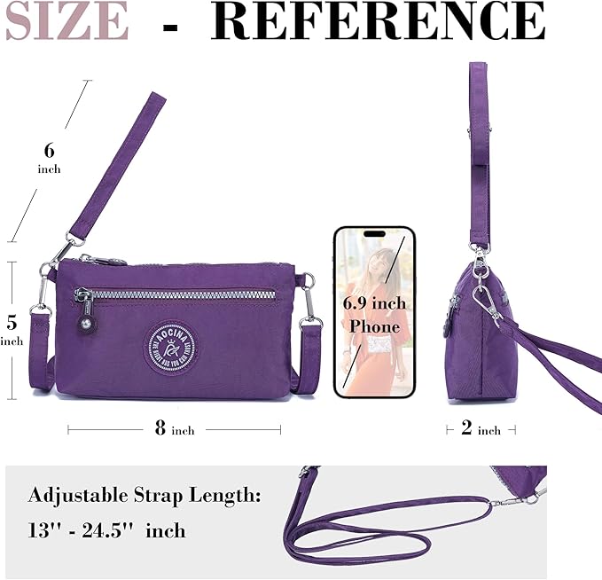 AOCINA Small Wristlet Wallet for Women RFID Blocking Crossbody Purse Gifts for Valentines Day Nylon Cell Phone Purses