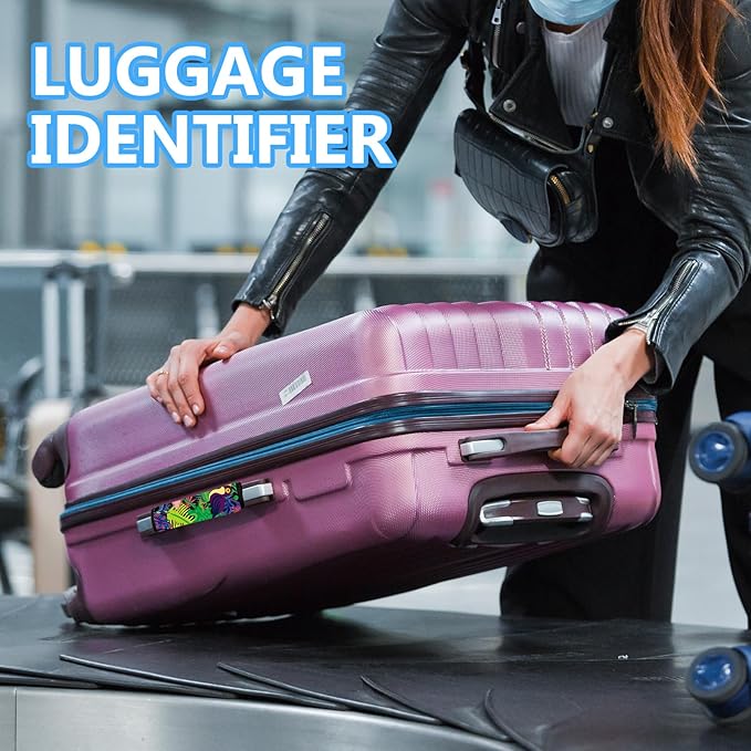 Luggage Handle Wrap 3Pcs Suitcase Identifier - Bogg Bag Strap Wrap Cover, Easy Identification Bright Neoprene Marker Sleeve Grips Comfort Travel Accessories for Airport (Y10)