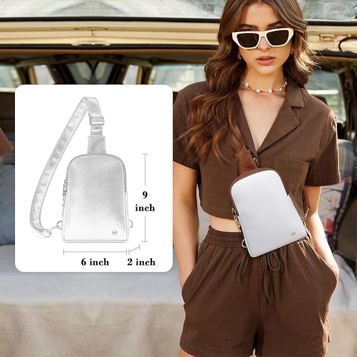 INICAT Small Sling Bag for Women Everyday & Travel Crossbody Bags Lightweight Cross Body Purses Vegan Leather