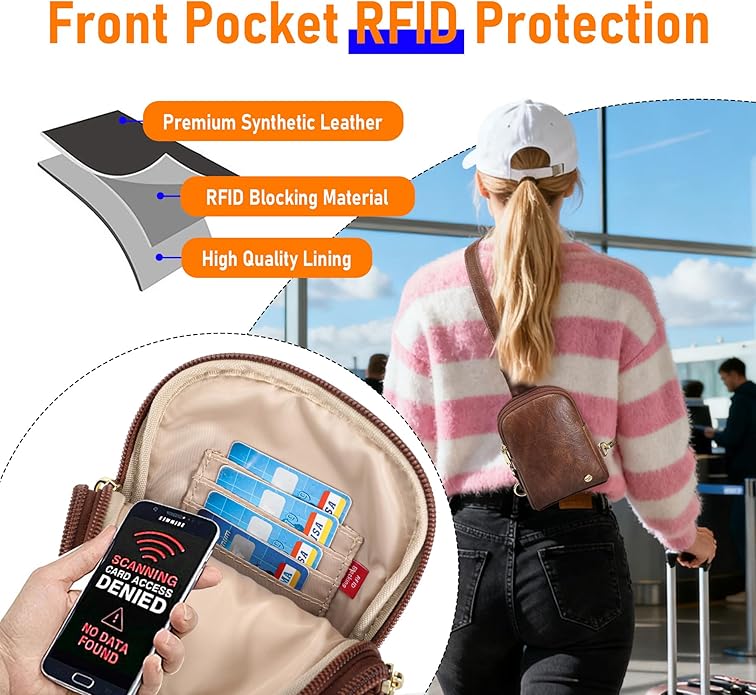 INICAT Small Sling Bag for Women Everyday & Travel Crossbody Bags Lightweight Cross Body Purses Vegan Leather