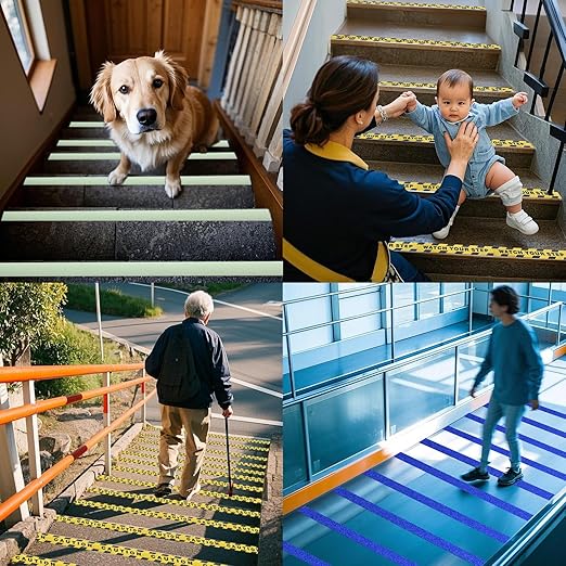 Anti Slip Tape 4 Inch Wide, Waterproof Grip Adhesive Heavy Duty High Traction Friction for Indoor/Outdoor Steps (10 Ft/Brown).