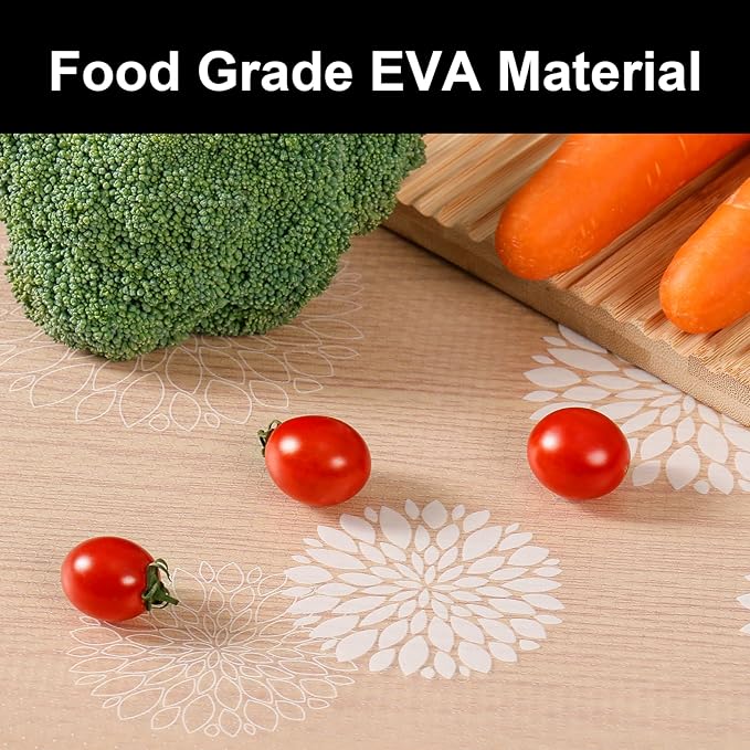 Cooyes Shelf Liners for Kitchen Cabinets Waterproof & Oil-Proof Kitchen Cupboard Mats Non-Slip Drawer Mats EVA Material Non Adhesive Fridge Liner for Shelves（23.6" W x 236" L）