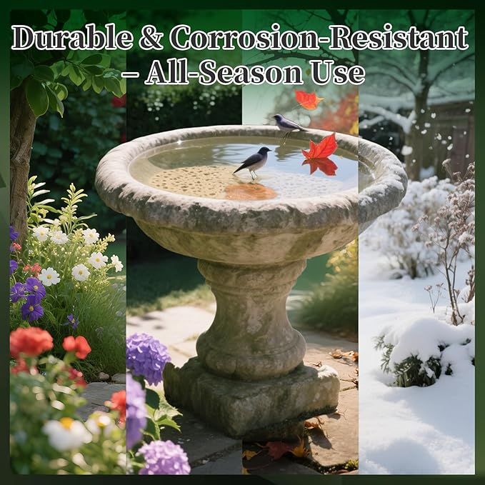 Bird Bath Copper Disk, 1pcs Shell Shaped 99.99% Pure Copper Cleaning Disc Plate for Physical Safe Water Purification All-Season for Outdoor Wildlife Bird Bowls Birdbaths Solar