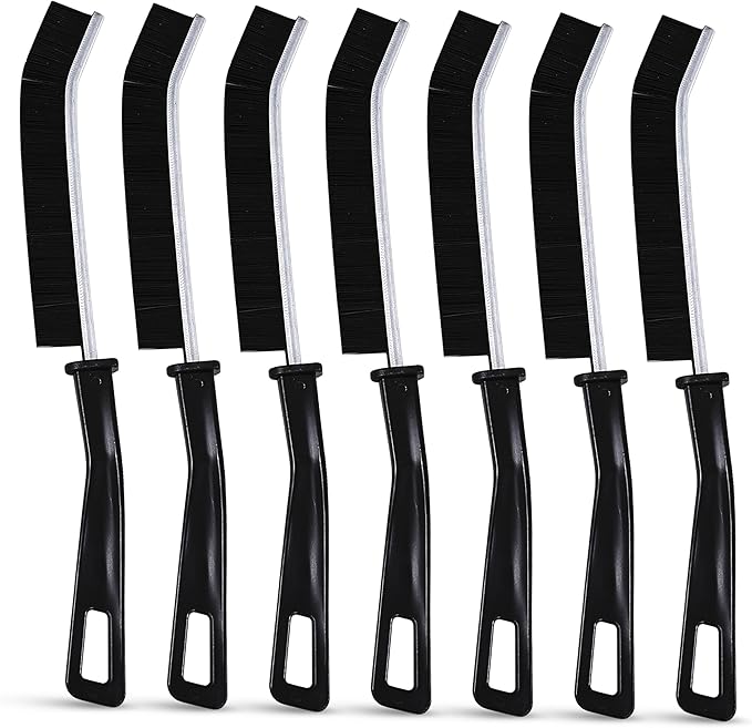 7Pcs Crevice Cleaning Brush, Gap Brush for Cleaning Hard Bristle Cleaning Tools for Baseboard Mesh Screen Sliding Door Track, Bathroom, Shower, Window, Household Use Scrub Brushes for Deep Cleaning