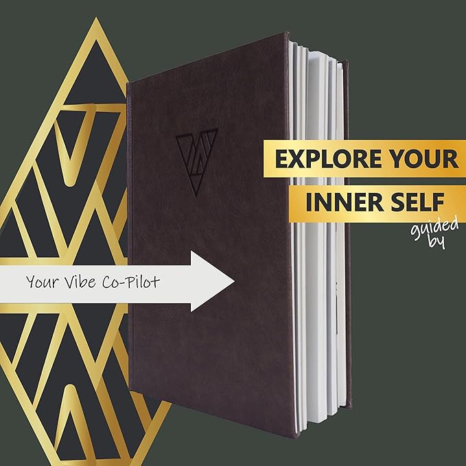 The Vibe Journal 13-Week Guided Mindfulness Journal for Men | Thoughtful Daily Prompts, Practical Exercises, and Habit-Building Tools | A5 Size | Premium Self-Care and Writing Gift