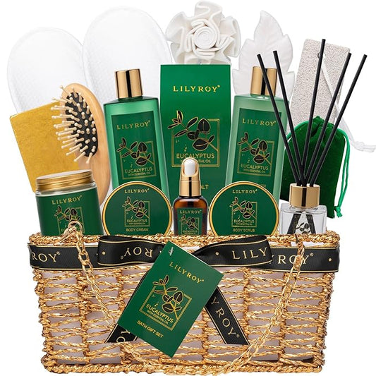 18-Piece Christmas Gifts for Women - Luxury Spa Gift Basket Set Bath and Body Care Kit for Women & Men | Perfect Gift for Mother's Day Fathers Day Birthday Gifts Great for Holidays & Special Occasions
