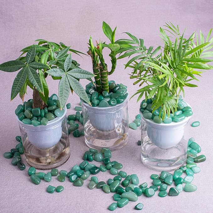 Polished Aventurine Crystals - 72 Pcs, 0.5" 10 oz Handpicked Natural Tumbled Gemstones Rocks, Pebbles for Reiki, Chakra, Healing Home Decor