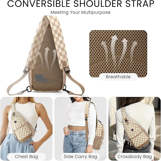 Small Crossbody Purses Bags for Women Men Travel, Chest Sling Bag Women Casual Cross Body Bag for Woman Sling Backpack