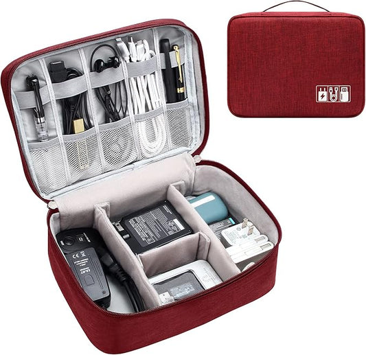 Electronics Organizer Travel Cable Organizer Bag Waterproof Portable Digital Storage Bag Electronic Accessories Case Cable Charger Organizer Case