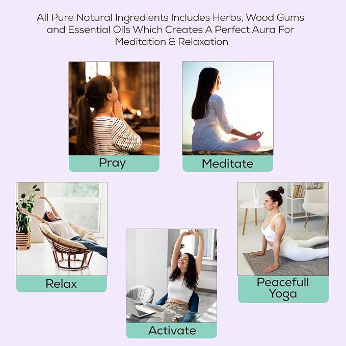 Peppermint Incense Sticks 100 gm Pack, Charcoal Free - 100% Natural,Organic Non Toxic Insence Sticks, Inscents Made with Flowers, Meditation Gifts for Spiritual Cleansing, Relaxation