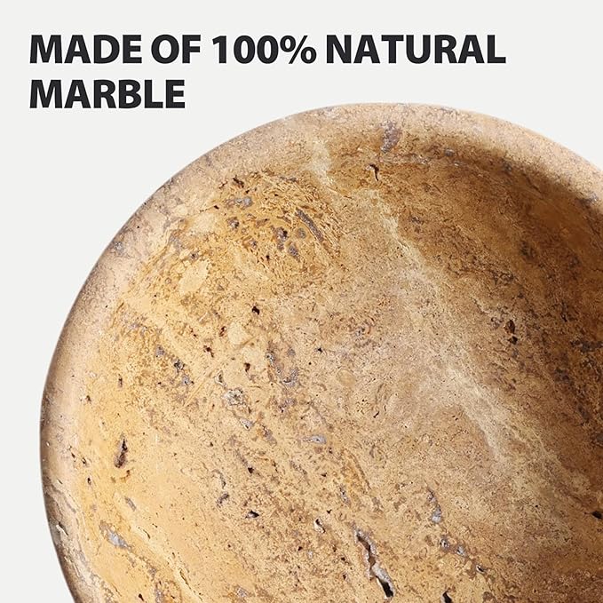 Koville Turkish Natural Travertine Incense Holder, 6" Incense Holders for Sticks, Sturdy Incense Burner Ash Catcher, Ideal for Meditation, Relaxing, Easy to Clean