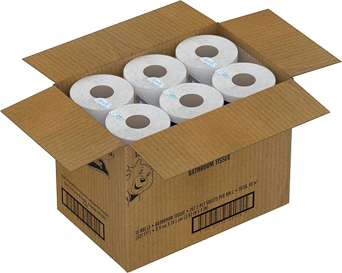 Charmin Ultra Soft Cushiony Touch 2-Ply Toilet Paper, 18 Family Mega Rolls = 90 Regular Rolls, White