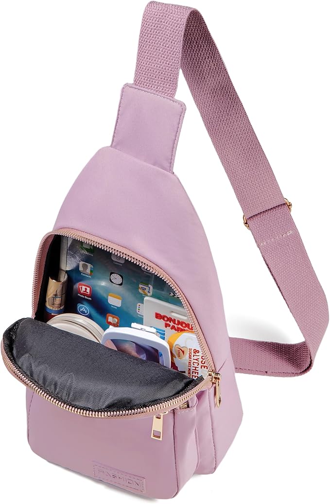 Banelu Crossbody Sling Backpack Sling Bag for Women, Small Chest Bag Daypack Crossbody Bag Fanny Pack for Outdoors Hiking Traveling