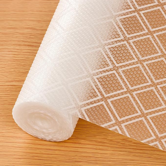 Cooyes Shelf Liners for Kitchen Cabinets – Non-Adhesive Drawer and Cabinet Liner, Waterproof and Oil-Proof Kitchen Cupboard Shelf Paper, EVA Material Fridge Liner for Refrigerator – Modern Pattern