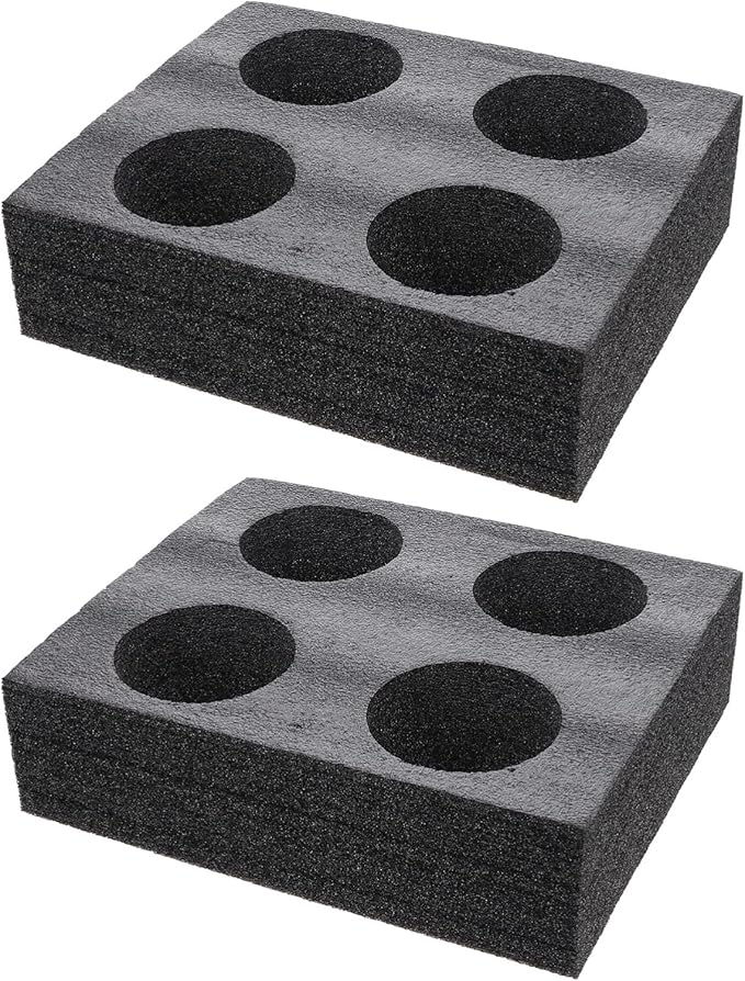 Operitacx Foam Drink Carrier 4 Cup Beverage Fixed Cup Holder Tray for Hot and Cold Drinks Thickened Foam with 4 Compartments for Restaurants Cafes Parties and Outdoor Use