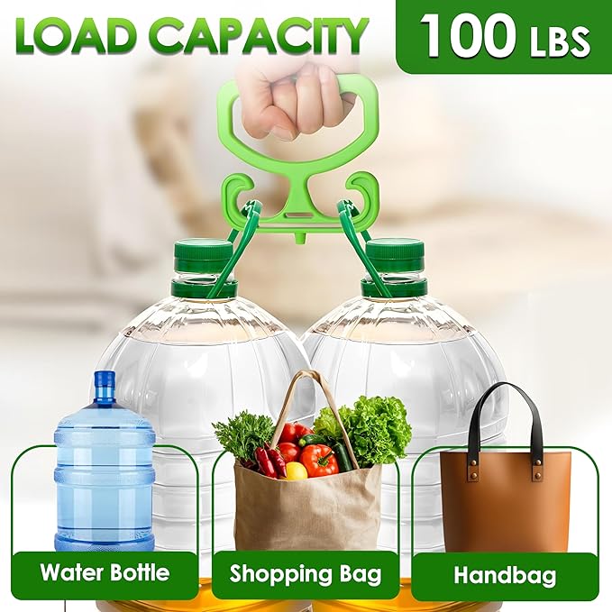 2-Pack Grocery Bag Carrier Handle – Heavy Duty Plastic Bag Holder for Shopping, Buckets & More | Comfortable Grip, Holds 100lbs – Reusable & Easy to Carry