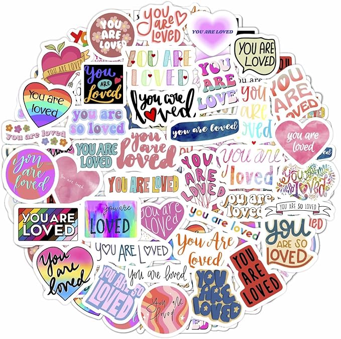 BulbaCraft You are Loved Stickers for Water Bottles - You are Loved Gifts, Gifts for Women & Men