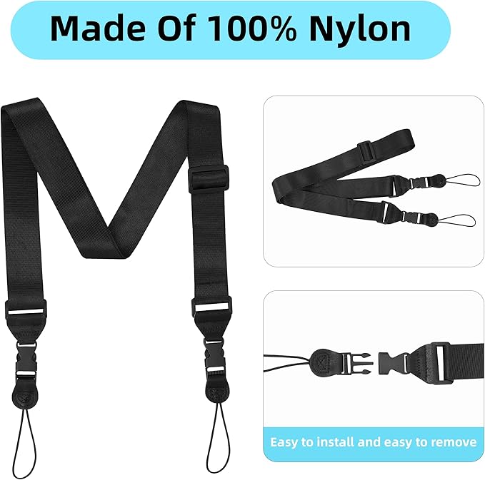 Adjustable Shoulder Strap: Comfortable iPad Strap Nylon Neck Lanyard for iPad/Samsung Tablet Case, Camera, Binoculars, Crossbody Laptop, Luggage Bag