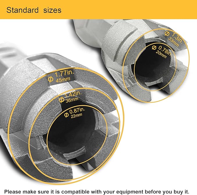 Hanpex Tub Drain Remover Wrench - Dual Ended for Bath & Shower Drains, Closet Spuds - Heavy Duty Aluminum