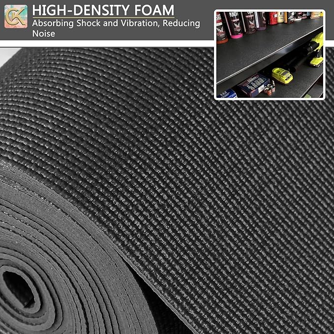 Foam Toolbox Liner Shelf Liner, Thickened Durable Pad Tool Box Mat for Protecting Your Tools, Work Surfaces, Garage, Chest (Black, 24 * 32)