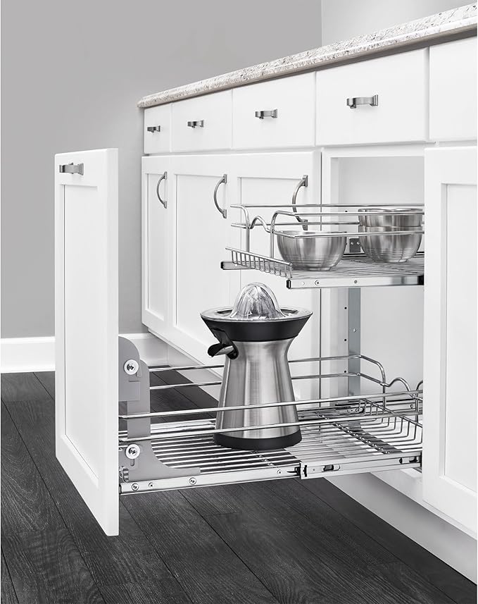 Rev-A-Shelf Cabinet Door Mount Kit for Kitchen Base Cabinet Organizers, Pullout Storage Shelves and Drawers, Trash Cans, 5WB-DMKIT