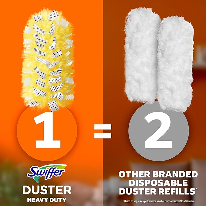 Swiffer Pet Heavy Duty Dusters Refills, Multisurface 360 Dusters with Febreze Odor Defense, 11 Count (Pack of 3)