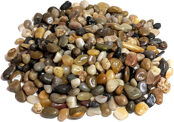 Midwest Hearth Decorative Polished Mixed Pebbles 3/8" Gravel Size (10-lb Bag)