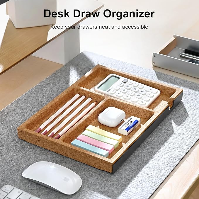 UPERGO Valet Tray, Nightstand Tray for Men, Desk Drawer Organizer for Keys, Watch, Jewellery, Bedside Caddy