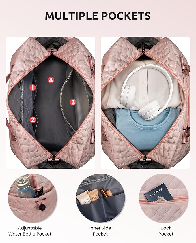 Birthday Gifts for Women - Initial Duffle Bag with Shoe Compartment, Personalized Weekender Bag, Monogram Overnight Bag, Letter Travel Bag with Makeup Bag, Friend Wife Birthday Gift (Letter C)