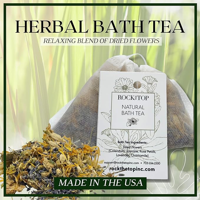 | 6 Lemongrass Rosemary Self Care Gifts for Women, Aromatherapy Epsom Salt Bath Soak, Lavender Soap, Bath Bombs, Bath Salts with Plant Based Loofa Dry Brushing Body Brush Gift