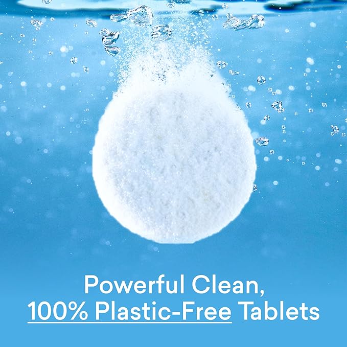 BLUELAND Toilet Bowl Cleaner Tablets, 2-Pack, 28 Count, Lemon Cedar, Plastic-Free, No Harsh Chemicals, Plant-Based