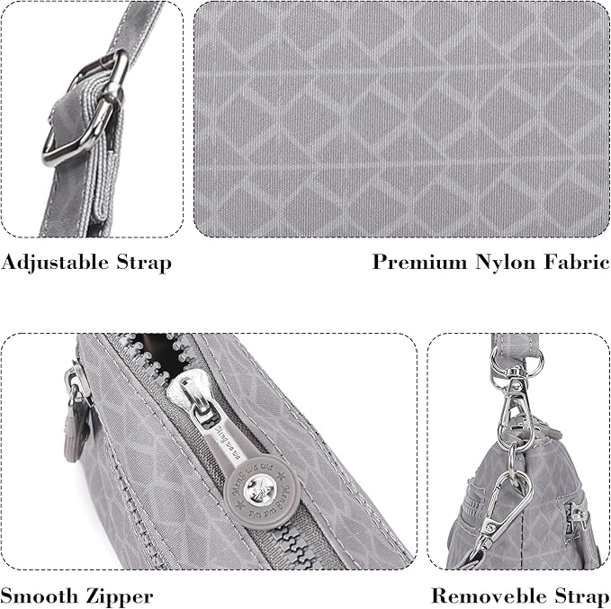 AOCINA Small Wristlet Wallet for Women RFID Blocking Crossbody Purse Gifts for Valentine's Day Nylon Cell Phone Purses