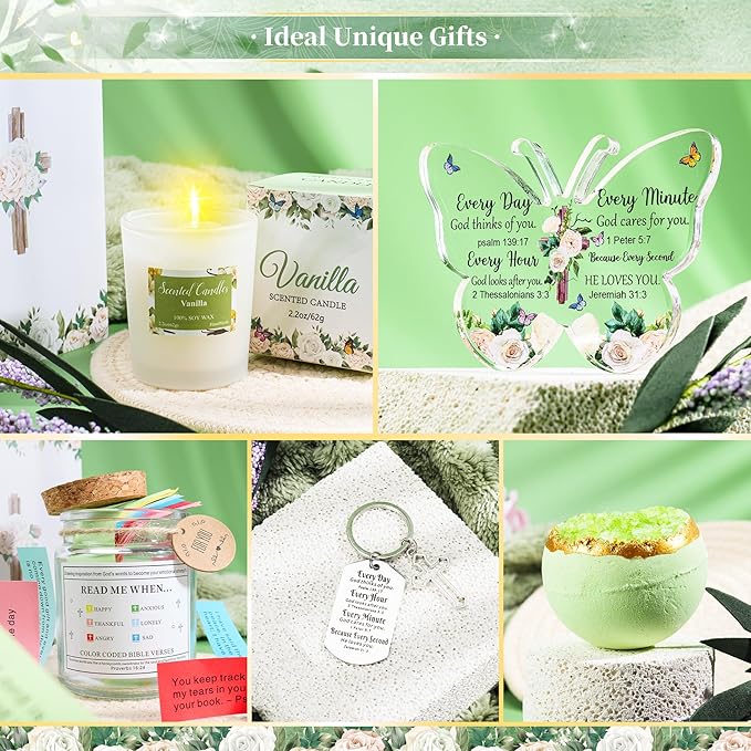 13PCS Self Care Gifts for Women, Christian Gifts for Women Faith, Birthday Gifts Get Well Soon Gifts Basket,Care Package Gifts for Mom Wife Her Sister Best Friends, Mothers Day Gifts for Mom