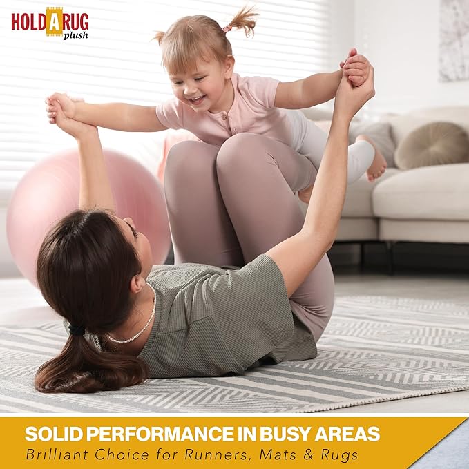Hold-a-Rug Plush 9' Round Nonskid, Nonslip Rug Pad, Reversible Gripper, ¼ Thick, Safe for All Floors and Carpet, Keep Area Rugs Secure