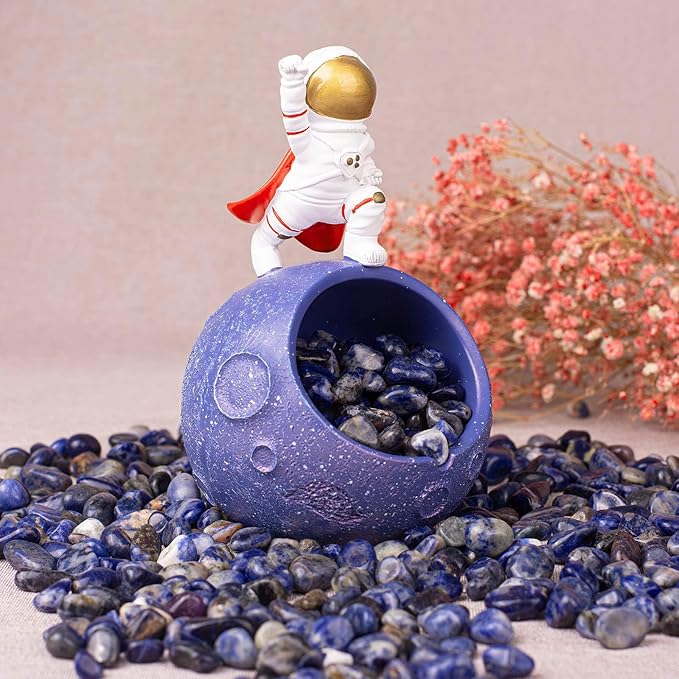 Polished Sodalite Crystals - 72 Pcs, 0.5" 10 oz Handpicked Natural Tumbled Gemstones Rocks, Pebbles for Reiki, Chakra, Healing Home Decor