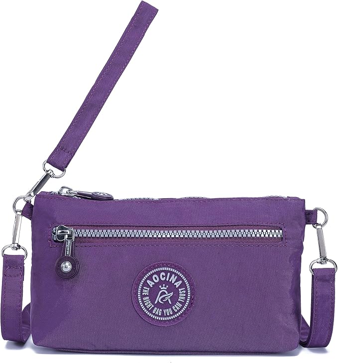 AOCINA Small Wristlet Wallet for Women RFID Blocking Crossbody Purse Gifts for Valentines Day Nylon Cell Phone Purses