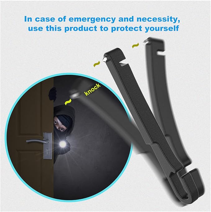 Universal Car Seat Gap Filler 2 pack with Organizer Hook & Emergency Glass Breaker Prevent Small Items & Tools from Falling Ultimate Seat Side Gap Stopper for All Vehicles, Trucks & SUVs