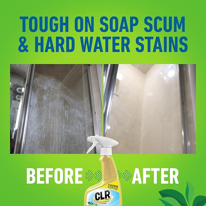 CLR Brilliant Bath Foaming Bathroom Cleaner Spray - For Use On Toilet, Bath, Shower, Sink, Glass, Stainless Steel - Fresh Scent, 26 Fl Ounce Bottle (Pack of 4)