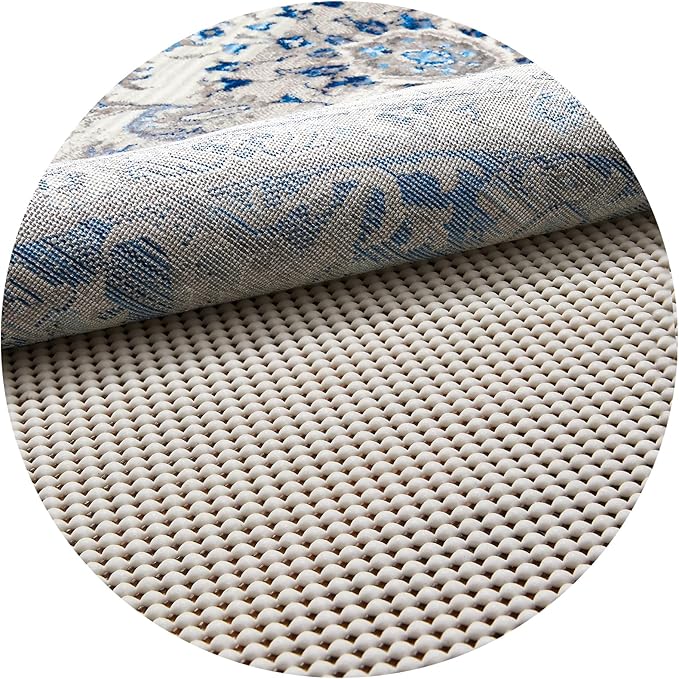 Veken 3x3 Ft Round Rug Pad Gripper for Hardwood Floors, Circle Non Slip Rug Pads for Area Rugs, Thick Rug Grippers for Tile Floors, Under Carpet Anti Skid Mat, Keep Your Rugs Safe and in Place
