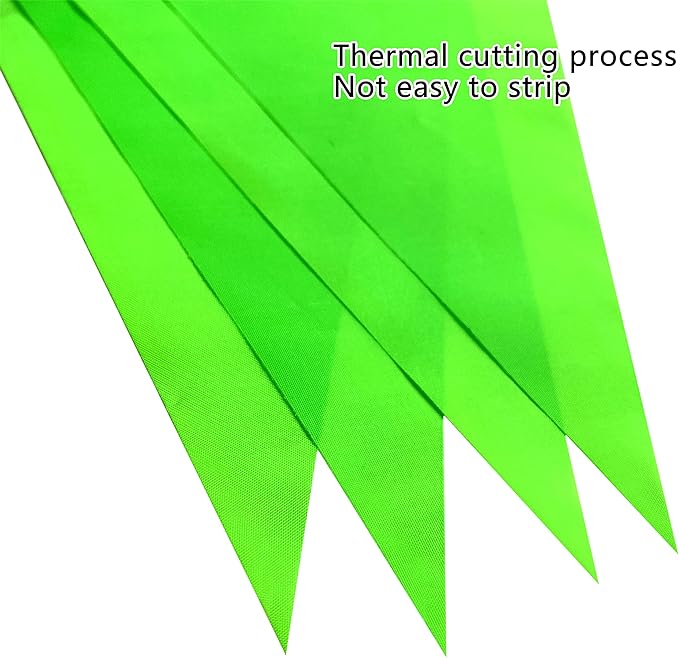 100 Feet Green Pennant Banners Flags String Hanging Triangle Bunting Flags,Party Decorations for Grand Opening,Kids Birthday,Carnival,60 PCS