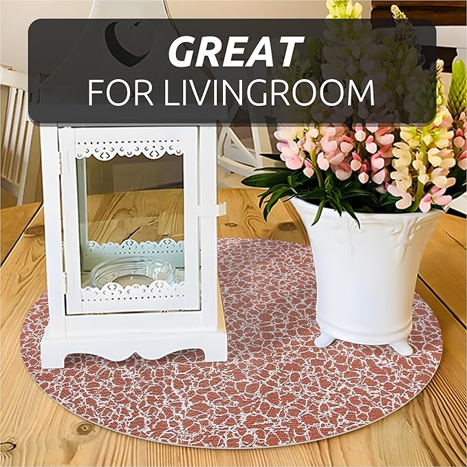 FIFTY FEET 18X288 Inch Shelf Liner with Scissor & Tape Measure for Kitchen Cabinets, PVC Drawer Liner for Dresser Non-Slip Bathroom, Non-Adhesive Cabinet Liner Washable (Brown Crack)