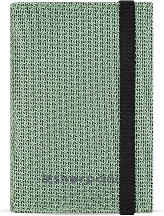 Sherpani Vienna, RFID Blocking Passport Holder, Travel Passport Cover Wallet, Travel Documents Organizer Protector for Women, Travel Gift (Aloe Mist Signature)