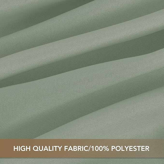 sancua Round Tablecloth 90 Inch Diameter, 8 Pack - Circle Polyester Fabric Table Cloth for Wedding Party Reception Banquet Birthday, Washable Formal Table Cover (Fit 30-72 Inch Tables), Sage Green