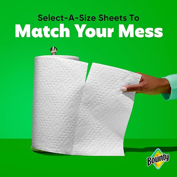 Bounty Select-A-Size Paper Towels, Prints, 2 Triple Rolls = 6 Regular Rolls