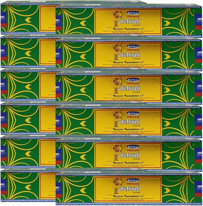 Natural Patchouli Incense Sticks and Incense Stick Holder Bundle Insence Insense Satya Incense