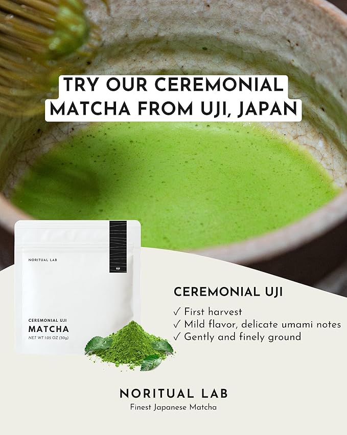 Ceremonial Matcha Uji - First Harvest - Uji Matcha - Pure Green Tea Powder from Japan - 100% Natural - 2.50 OZ