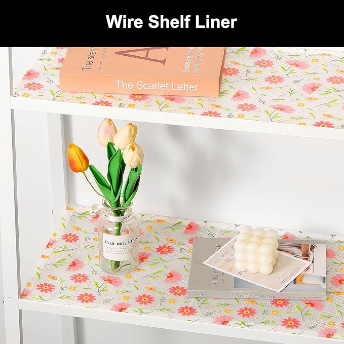 Cooyes Shelf Liner - Premium Non-Adhesive Cabinet & Drawer Liner for Kitchen - Waterproof Shelf Paper with Modern Pattern - Durable EVA Cabinet Mat - Easy to Cut (11.8" W x 118" L)